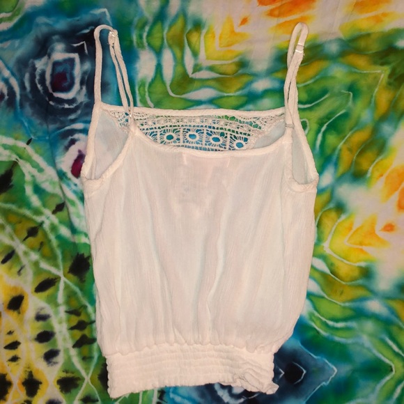 Hippie chic white tank top - Picture 3 of 5